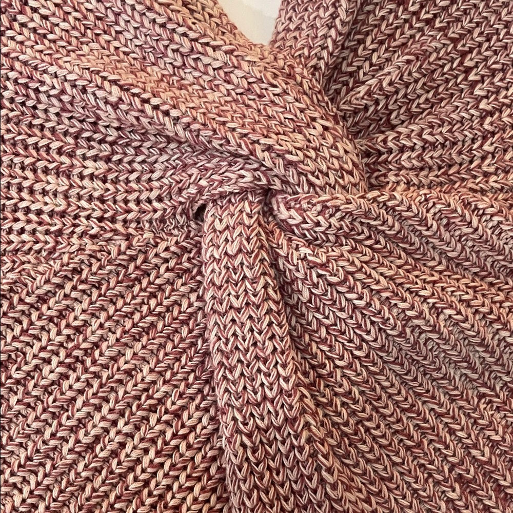 Melrose and Market Open Tie Back Knit Sweater in Rose XXL - Picture 5 of 7